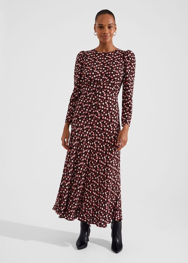 hobbs Yvonne Dress Black Multi