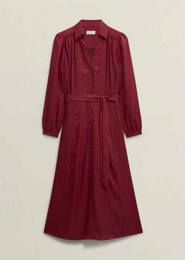 Hobbs Yvonne Shirt Dress Red Multi