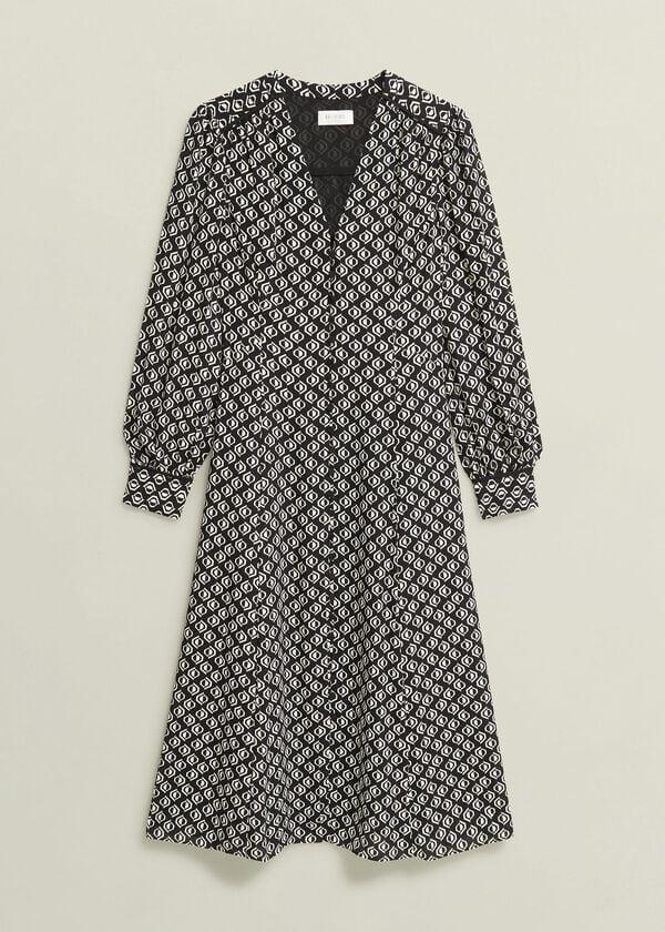 Hobbs Zadie Dress Black Cream