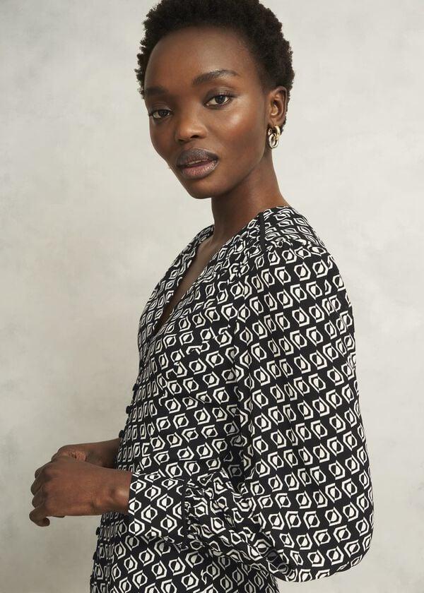 Hobbs Zadie Dress Black Cream