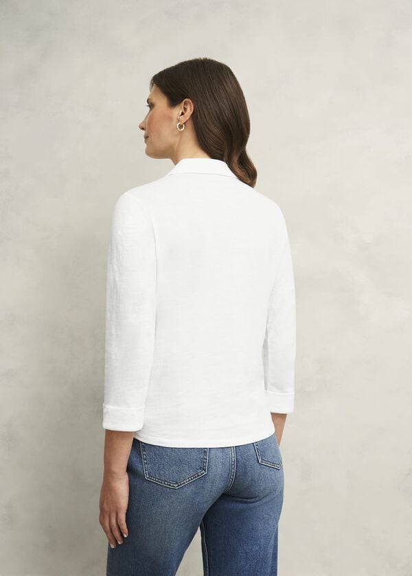 Hobbs Zariah Cotton Slub Shirt White
