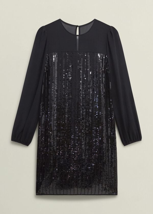 Hobbs Zariah Sequin Dress Hobbs Black