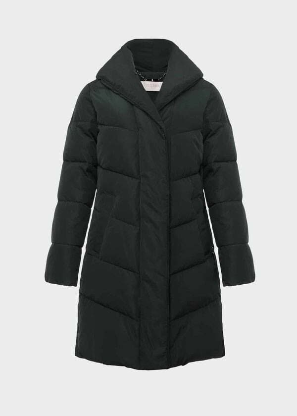 Hobbs Indira Water Resistant Puffer Jacket Dark Ivy Green