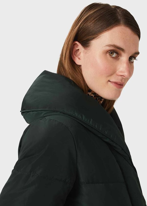 Hobbs Indira Water Resistant Puffer Jacket Dark Ivy Green