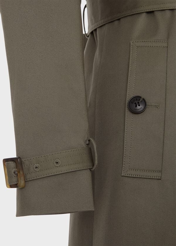 Hobbs Lisa Trench Shower Resistant Trench Coat Olive Green