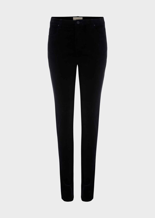 Hobbs Marianne Velvet Skinny Jeans With Stretch Midnight