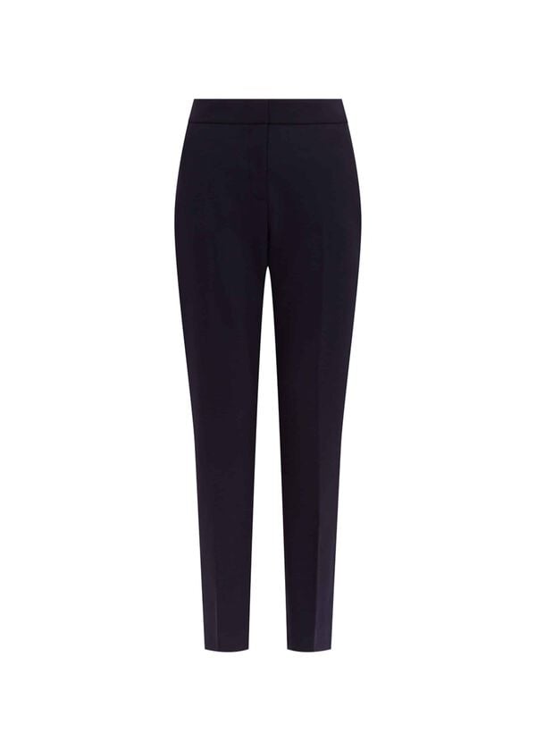 Hobbs Petite Gael Wool Blend Trouser With Stretch Navy