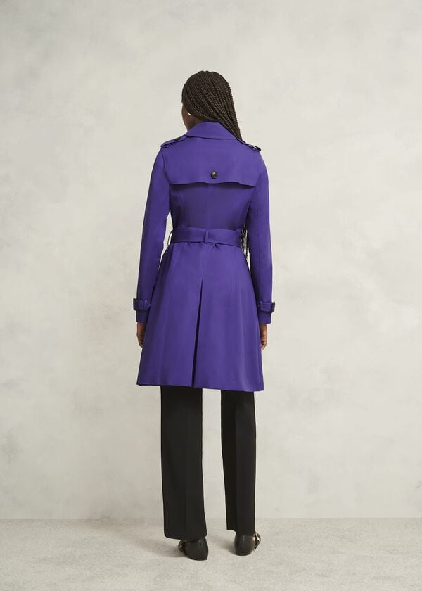 Hobbs Petite Skylar Shower Resistant Trench Coat Future Purple