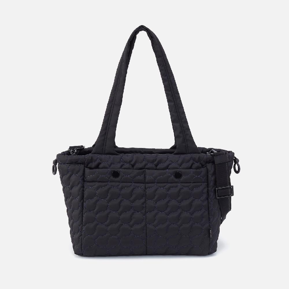hobo All In One Tote CaRefiber recycled nylon| Quilted Jet