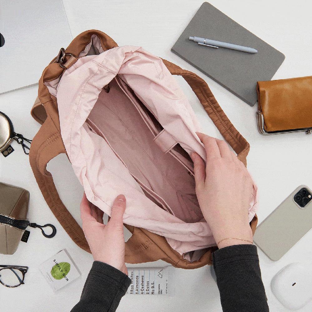 Hobo All In One Tote CaRefiber Recycled Nylon| Stone