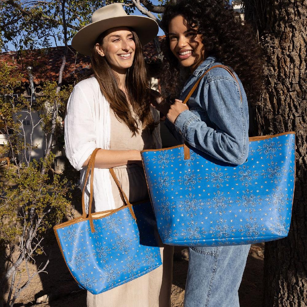 Hobo All That Tote Coated Canvas| Blue Journey Bandana