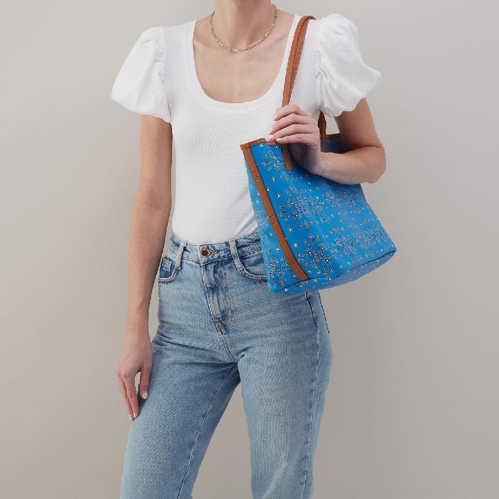 Hobo All That Tote Coated Canvas| Blue Journey Bandana