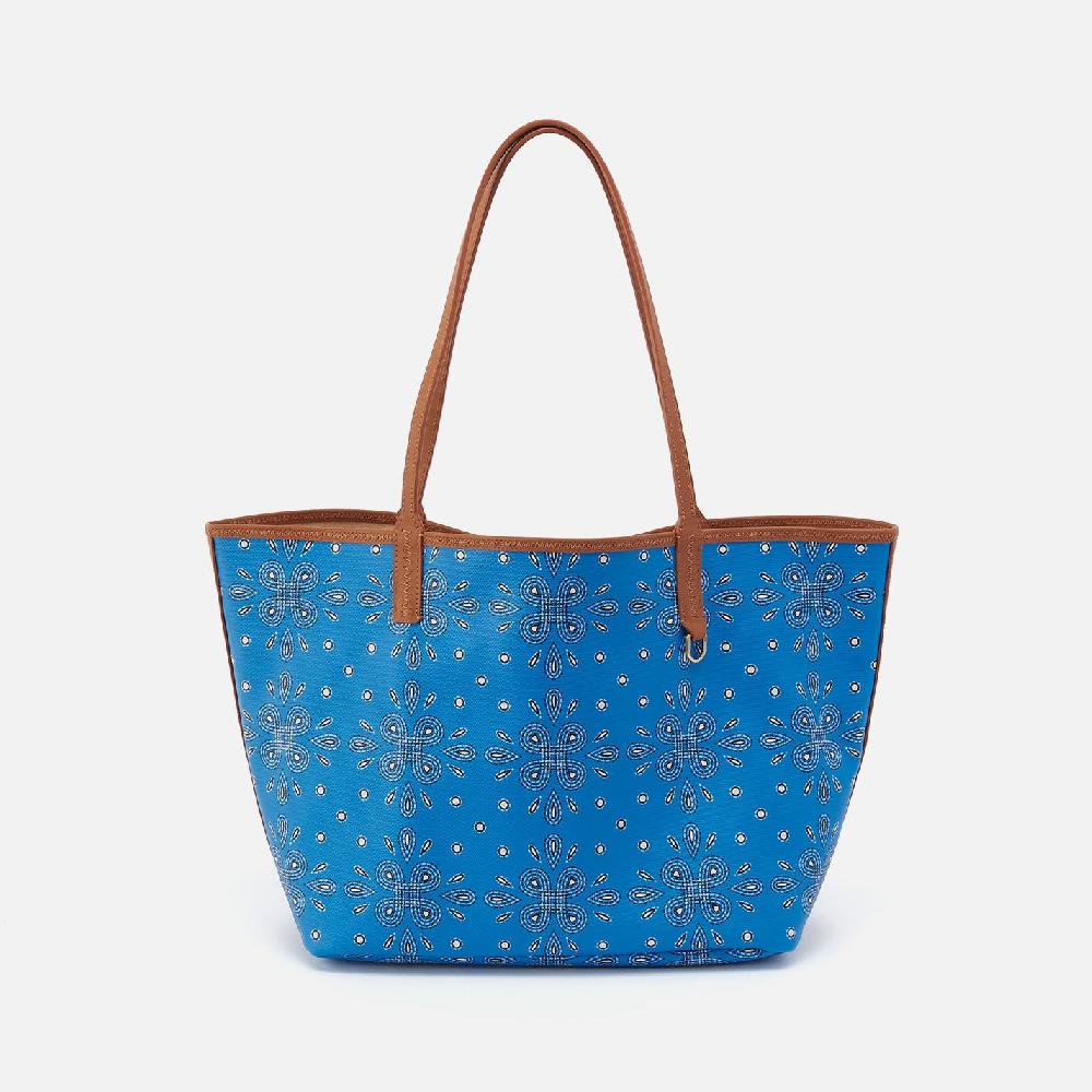hobo All That Tote Coated Canvas| Blue Journey Bandana