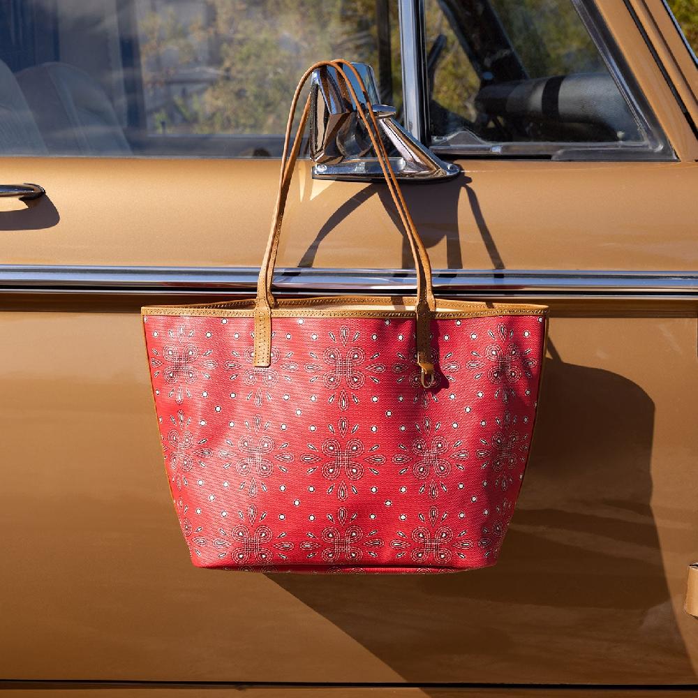 Hobo All That Tote Coated Canvas| Red Journey Bandana