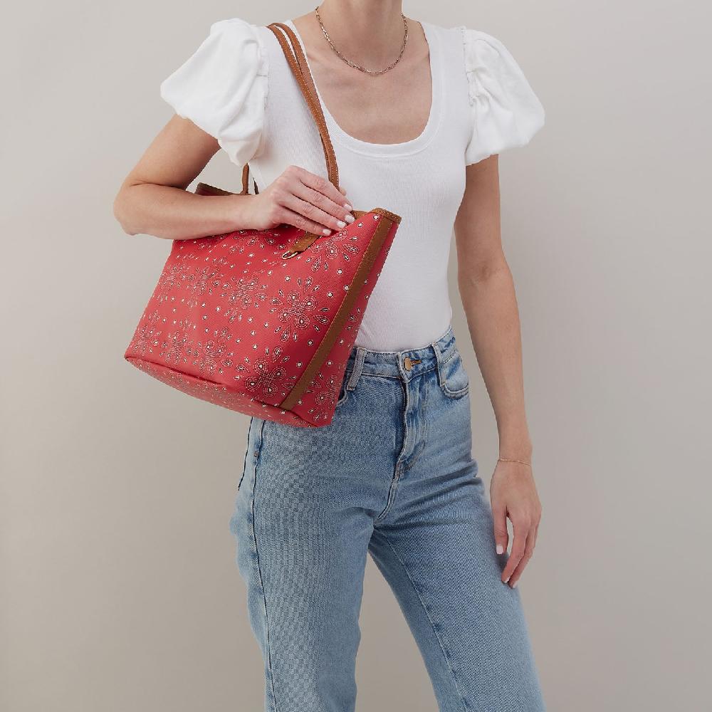 Hobo All That Tote Coated Canvas| Red Journey Bandana