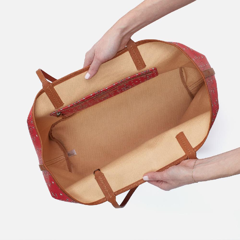 Hobo All That Tote Large Coated Canvas| Red Journey Bandana