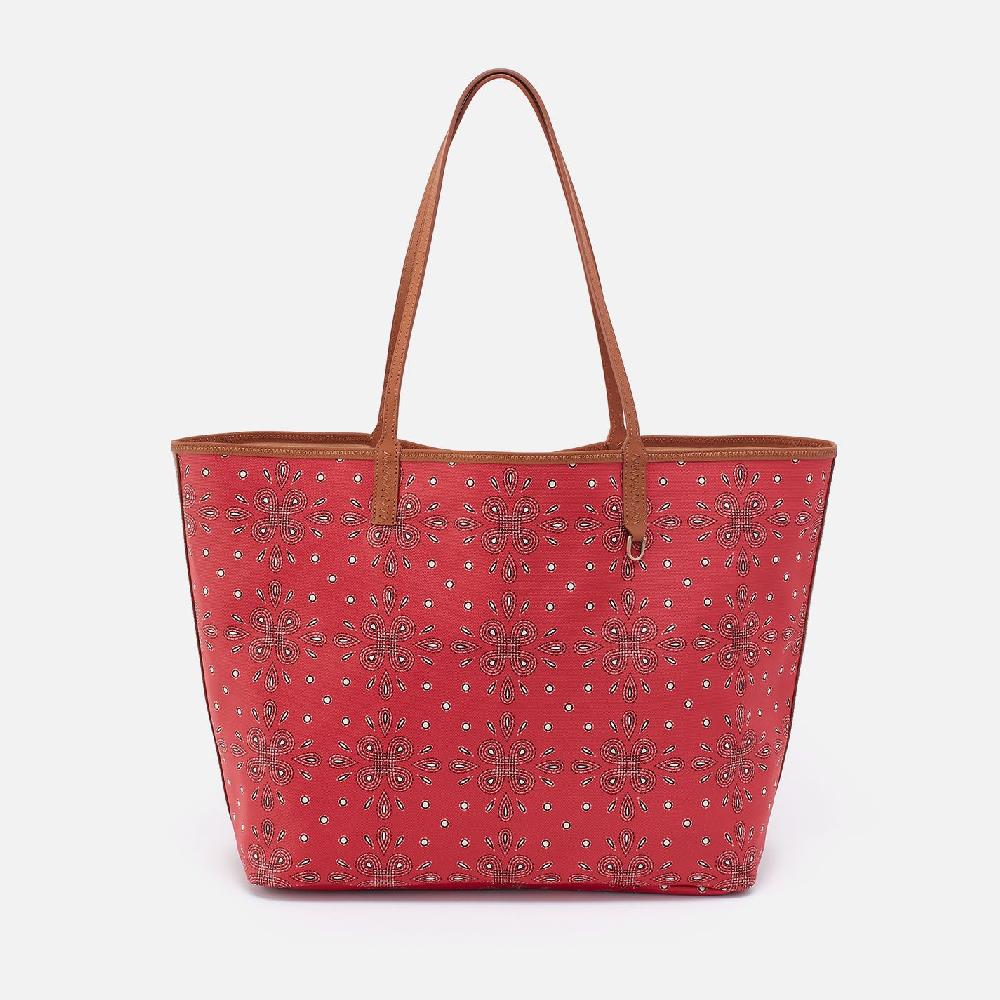 hobo All That Tote Large Coated Canvas| Red Journey Bandana