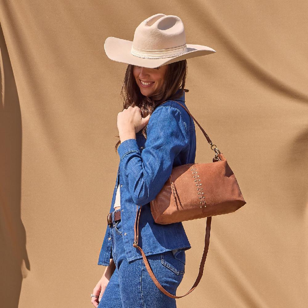 Hobo Avon Shoulder Bag Buffed Leather| Burnished Saddle