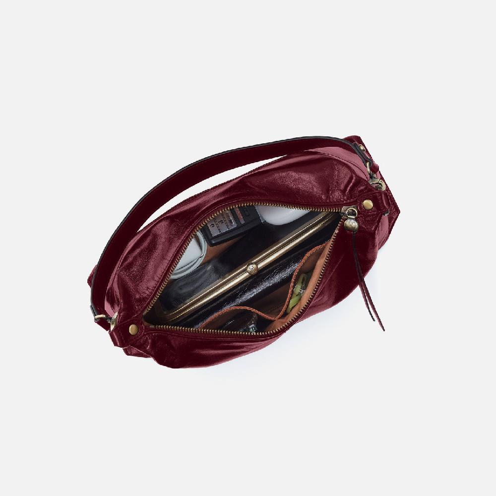 Hobo Avon Shoulder Bag Polished Leather| Saddleberry
