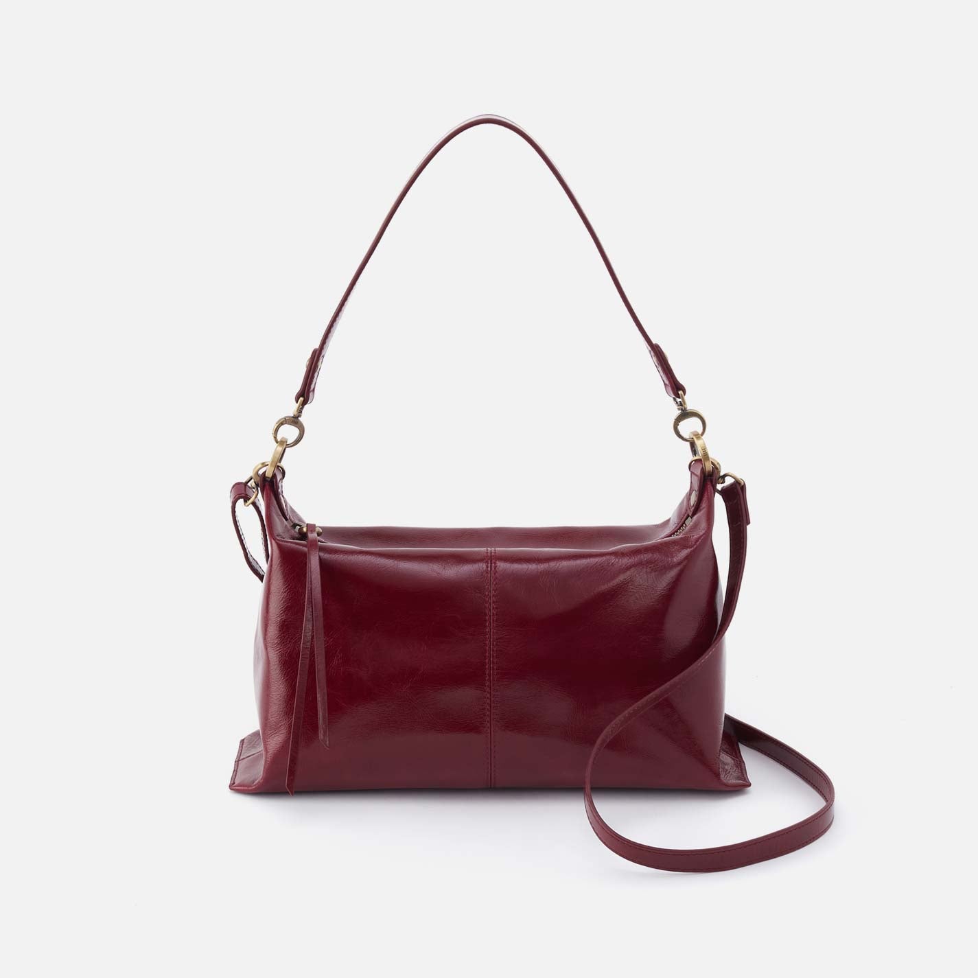 hobo Avon Shoulder Bag Polished Leather| Saddleberry