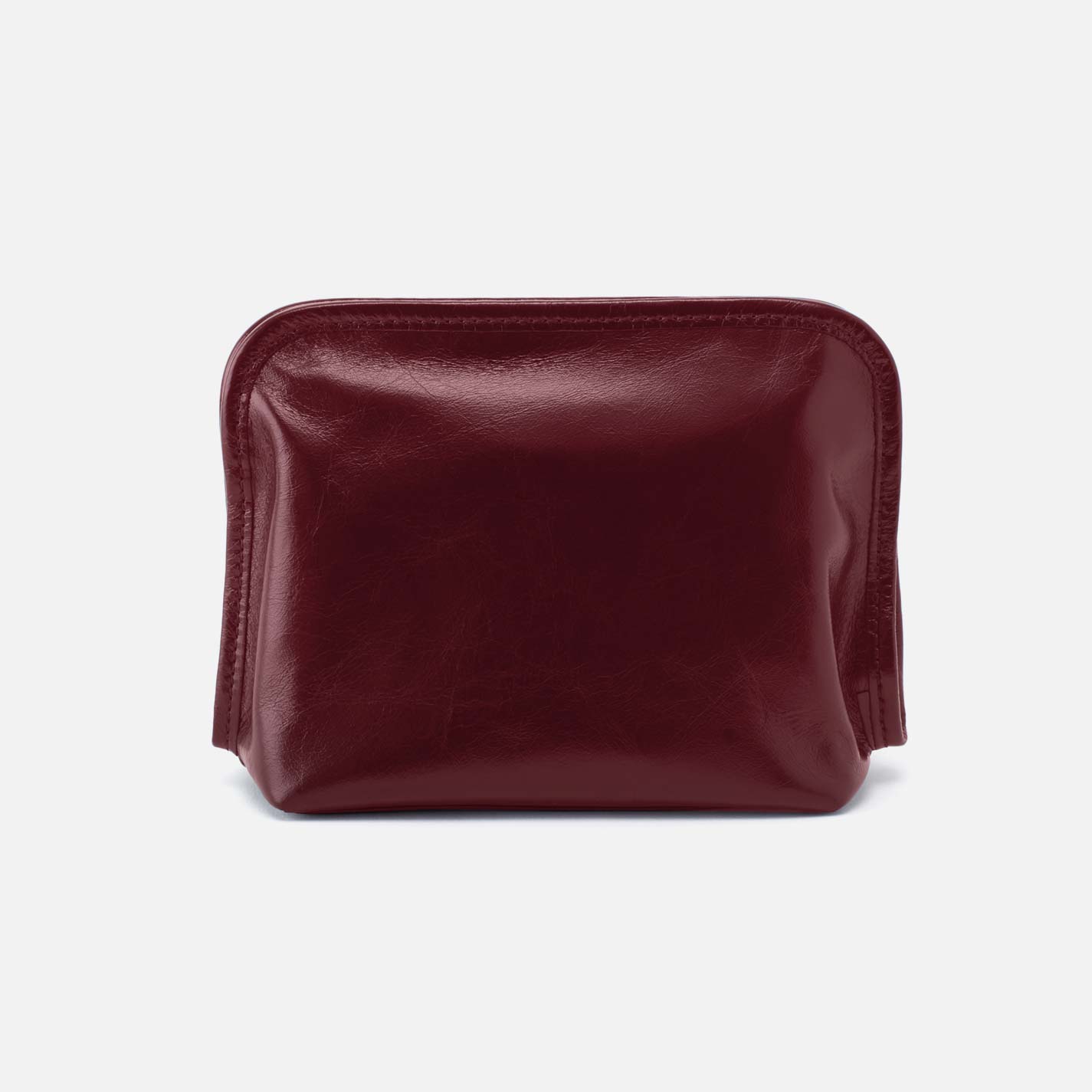 Hobo Beauty Cosmetic Pouch Polished Leather| Saddleberry