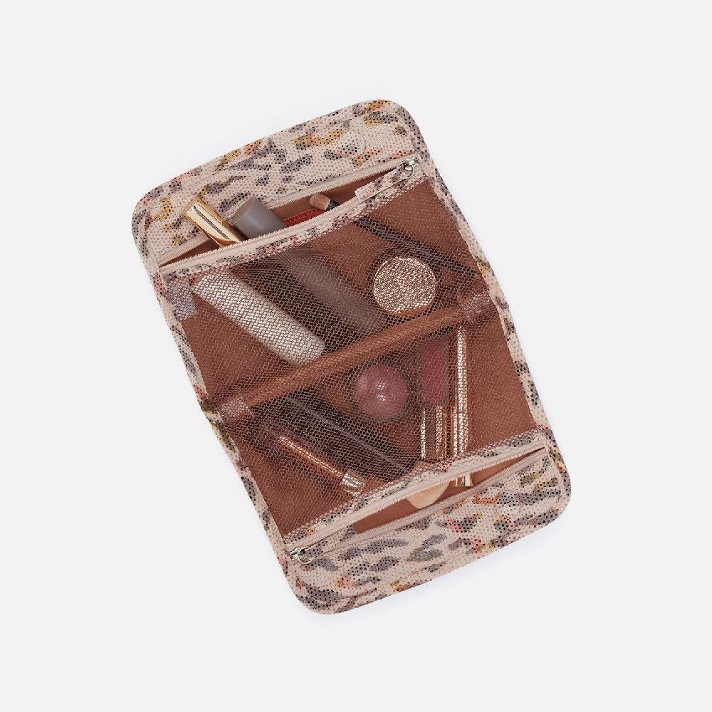 Hobo Beauty Cosmetic Pouch Printed Leather| Summer Safari