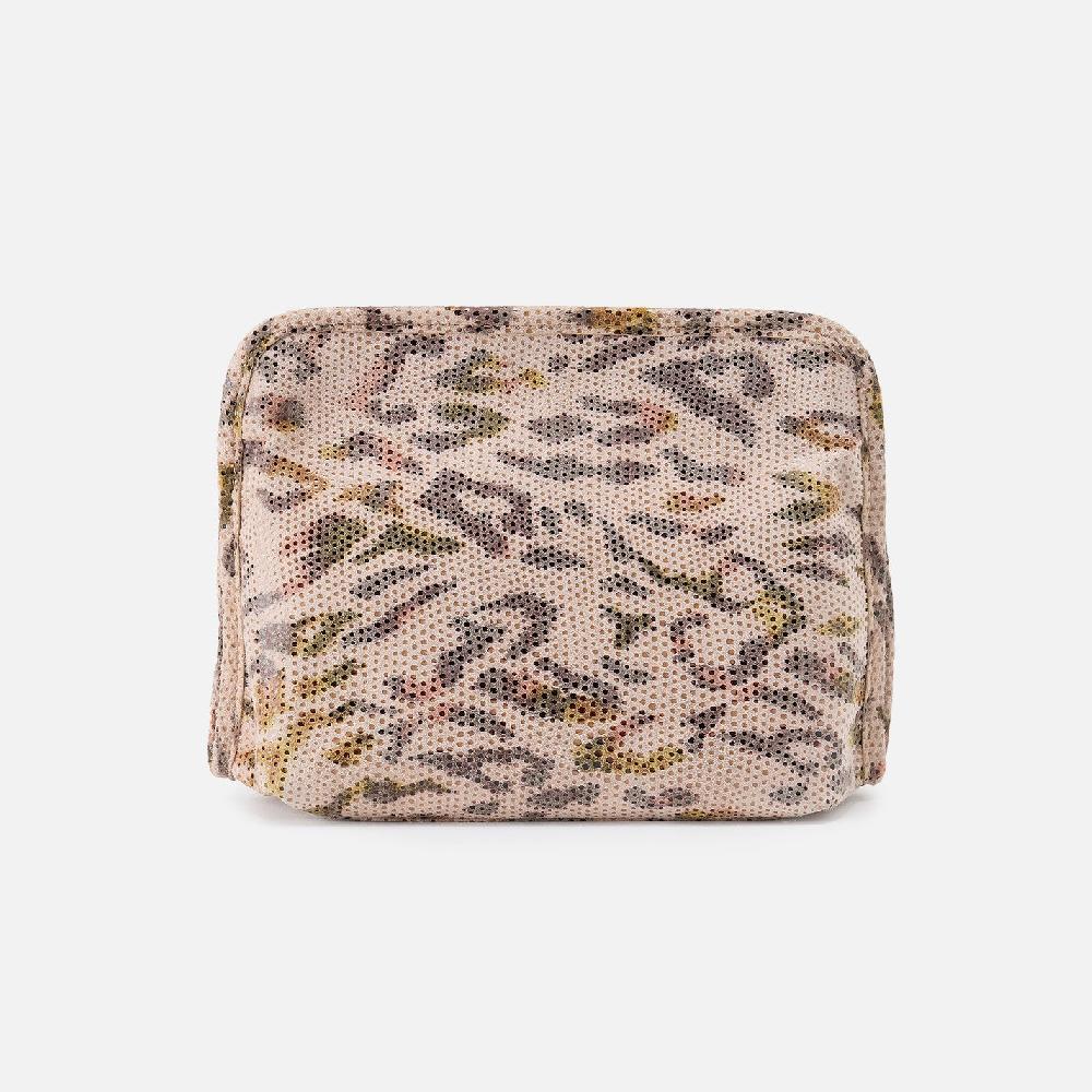 hobo Beauty Cosmetic Pouch Printed Leather| Summer Safari