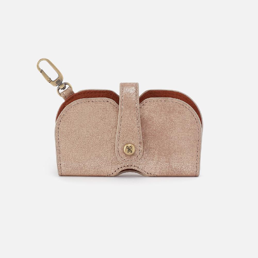 hobo Blink Glasses Holder Buffed Leather| Gilded Beige