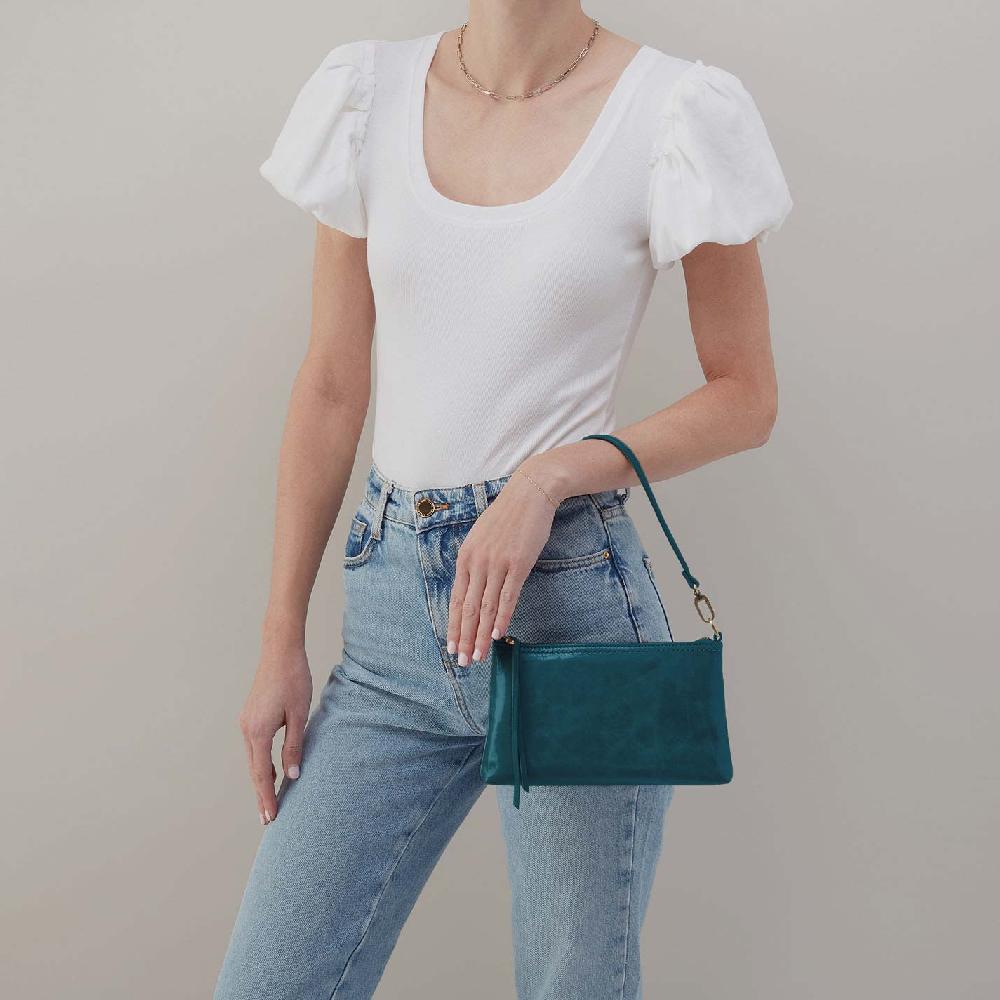 Hobo Darcy Crossbody Polished Leather| Wild Bluegrass