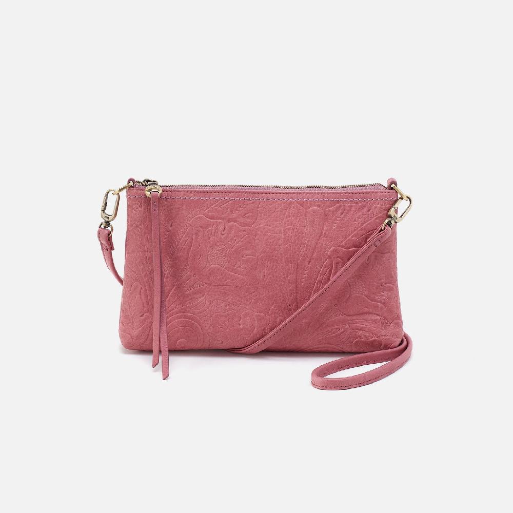 hobo Darcy Crossbody Tooled Embossed Leather| Mauve Tooled Emboss