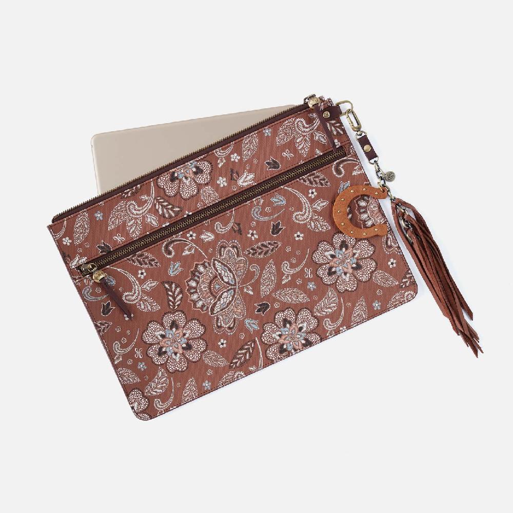 Hobo Digital Nomad Small Sleeve Coated Canvas| Country Road Bloom Canvas