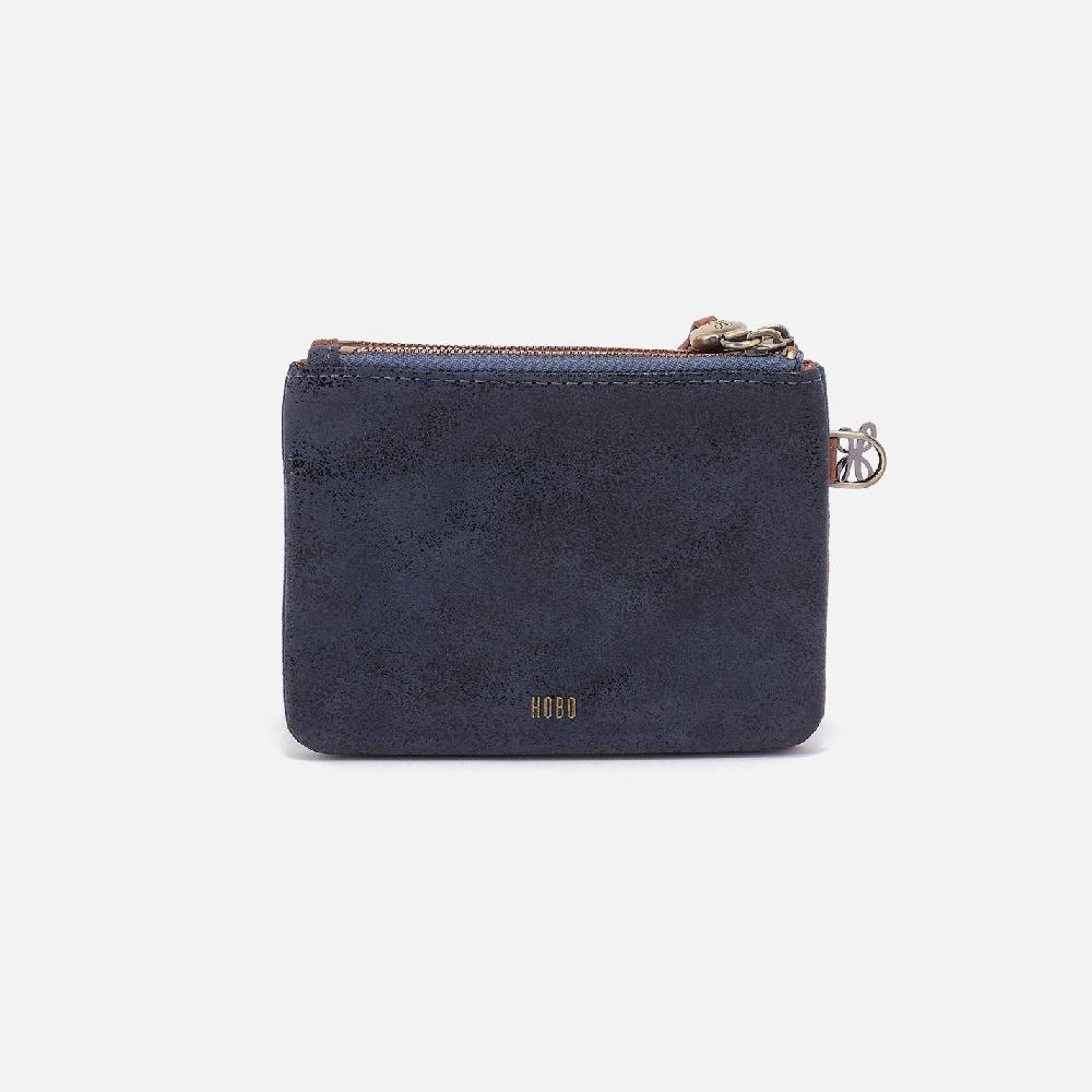 Hobo Double Zip Coin Pouch Buffed Leather| Burnished Saddle