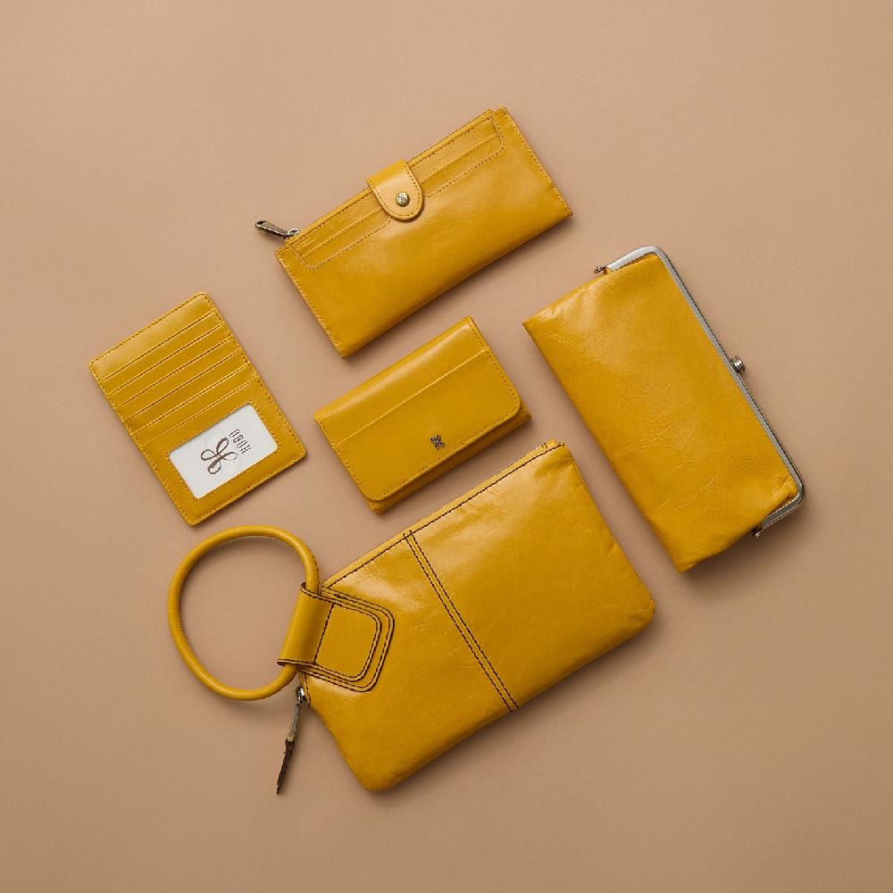 Hobo Dunn Continental Wallet Polished Leather| Sun Glow