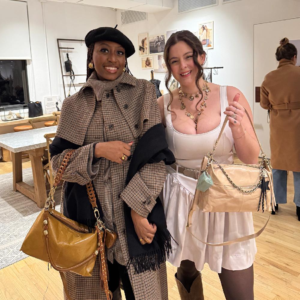 Hobo Eddie Leather Charm Pebbled Leather| Warm Honey