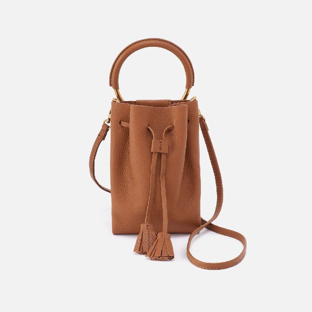 hobo Eden Phone Crossbody Pebbled Leather| Warm Honey