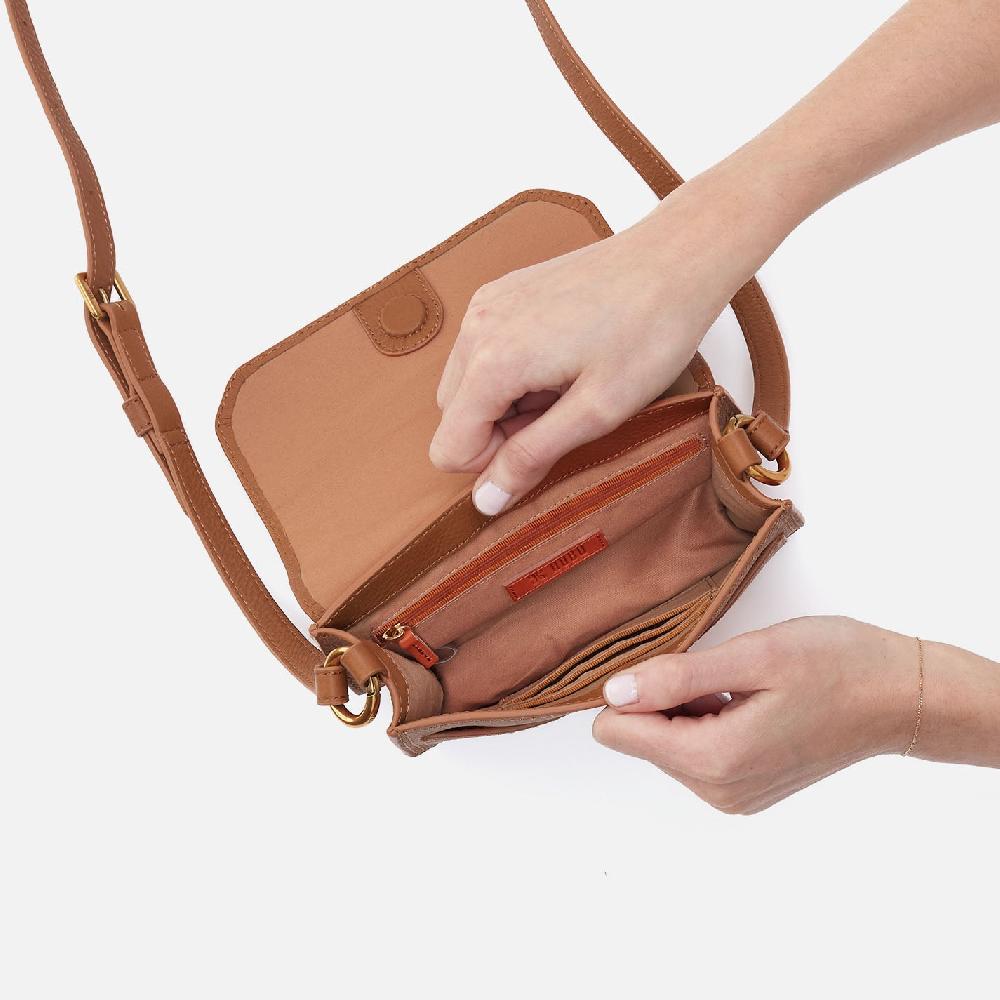 Hobo Eden Small Crossbody Pebbled Leather| Warm Honey