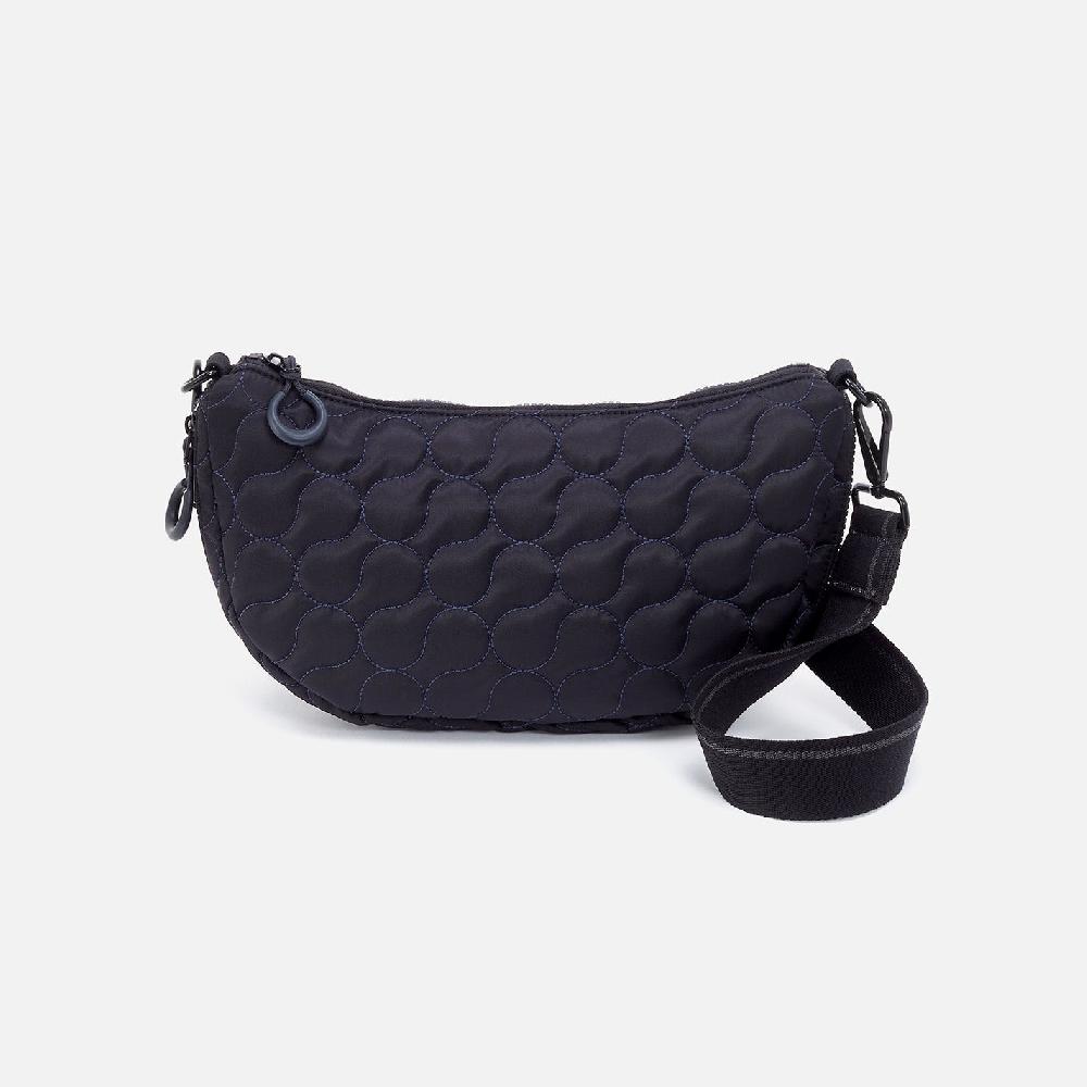 hobo Every Wear Quilted Crossbody CaRefiber recycled nylon| Jet With Ocean Quilt
