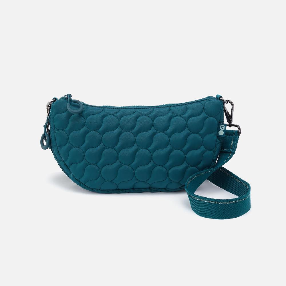 hobo Every Wear Quilted Crossbody CaRefiber recycled nylon| Teal