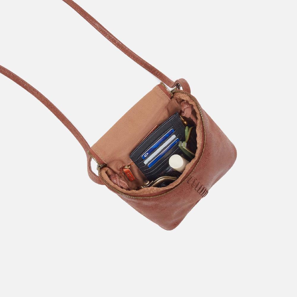 Hobo Fern Crossbody Buffed Leather| Burnished Saddle