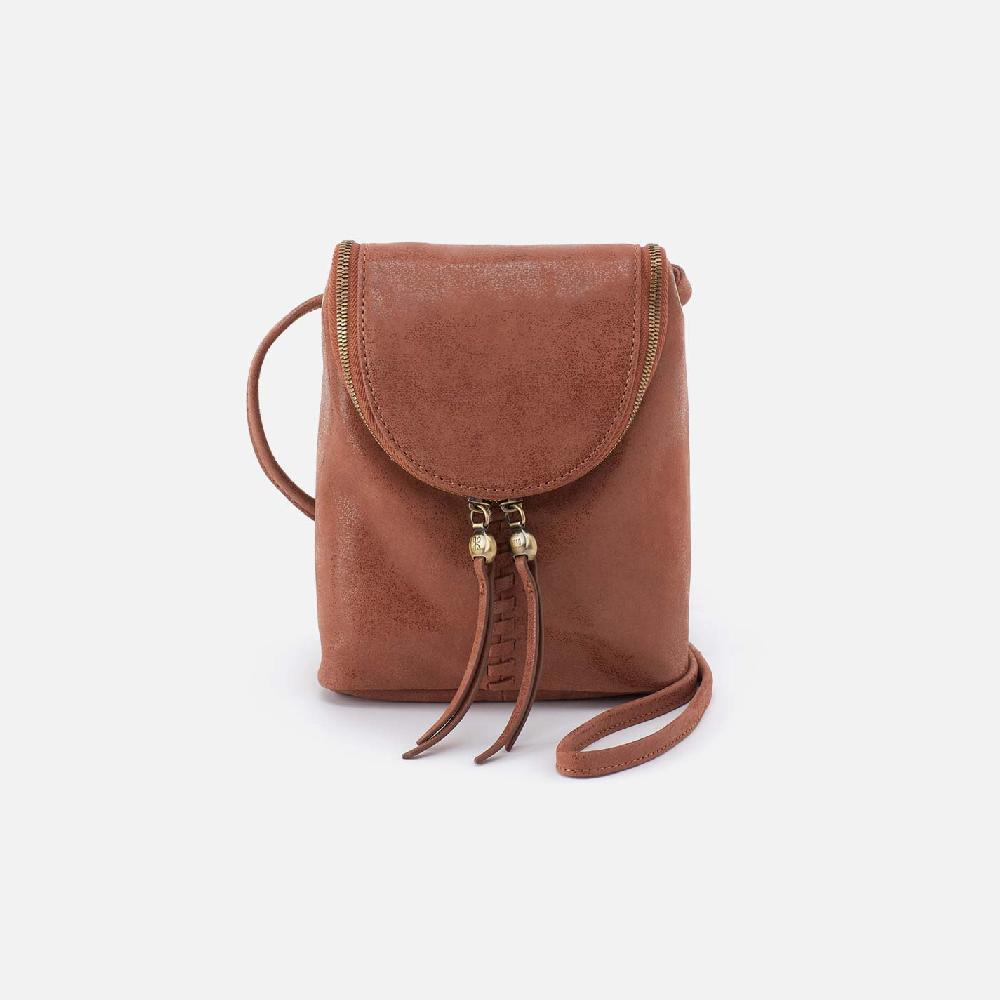 hobo Fern Crossbody Buffed Leather| Burnished Saddle