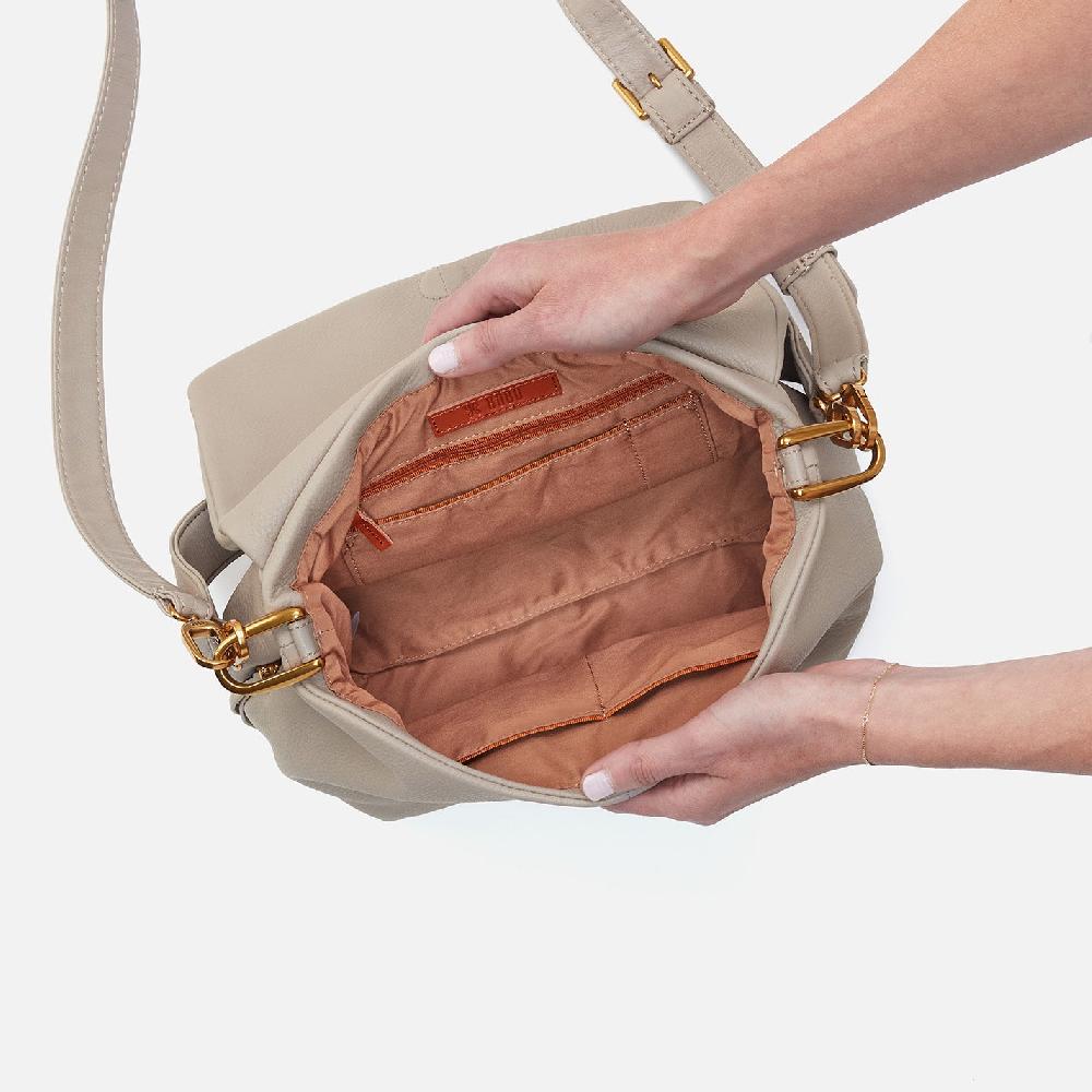 Hobo Harley Convertible Shoulder Bag Pebbled Leather| Taupe