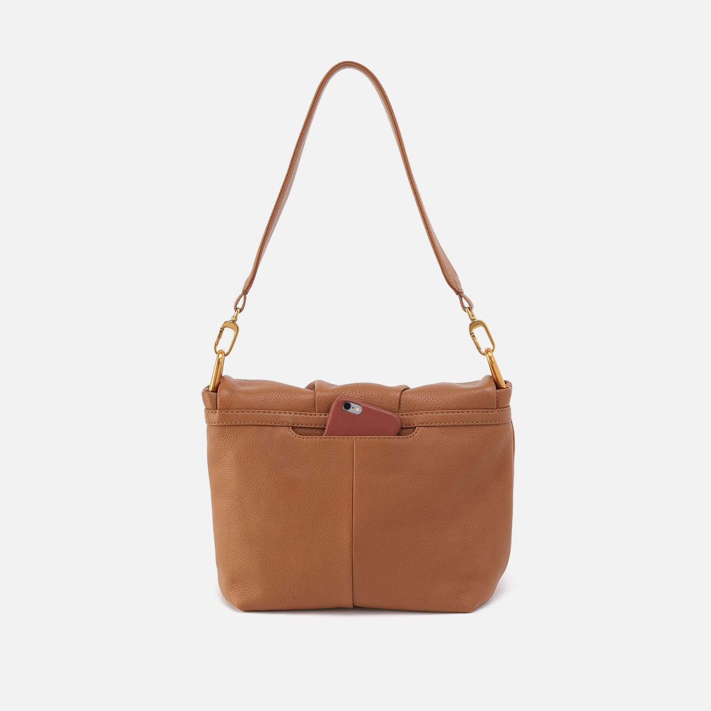 Hobo Harley Convertible Shoulder Bag Pebbled Leather| Warm Honey