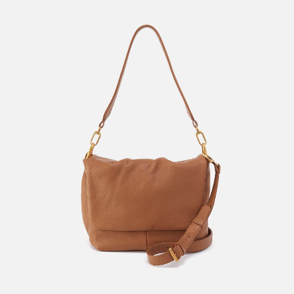 hobo Harley Convertible Shoulder Bag Pebbled Leather| Warm Honey