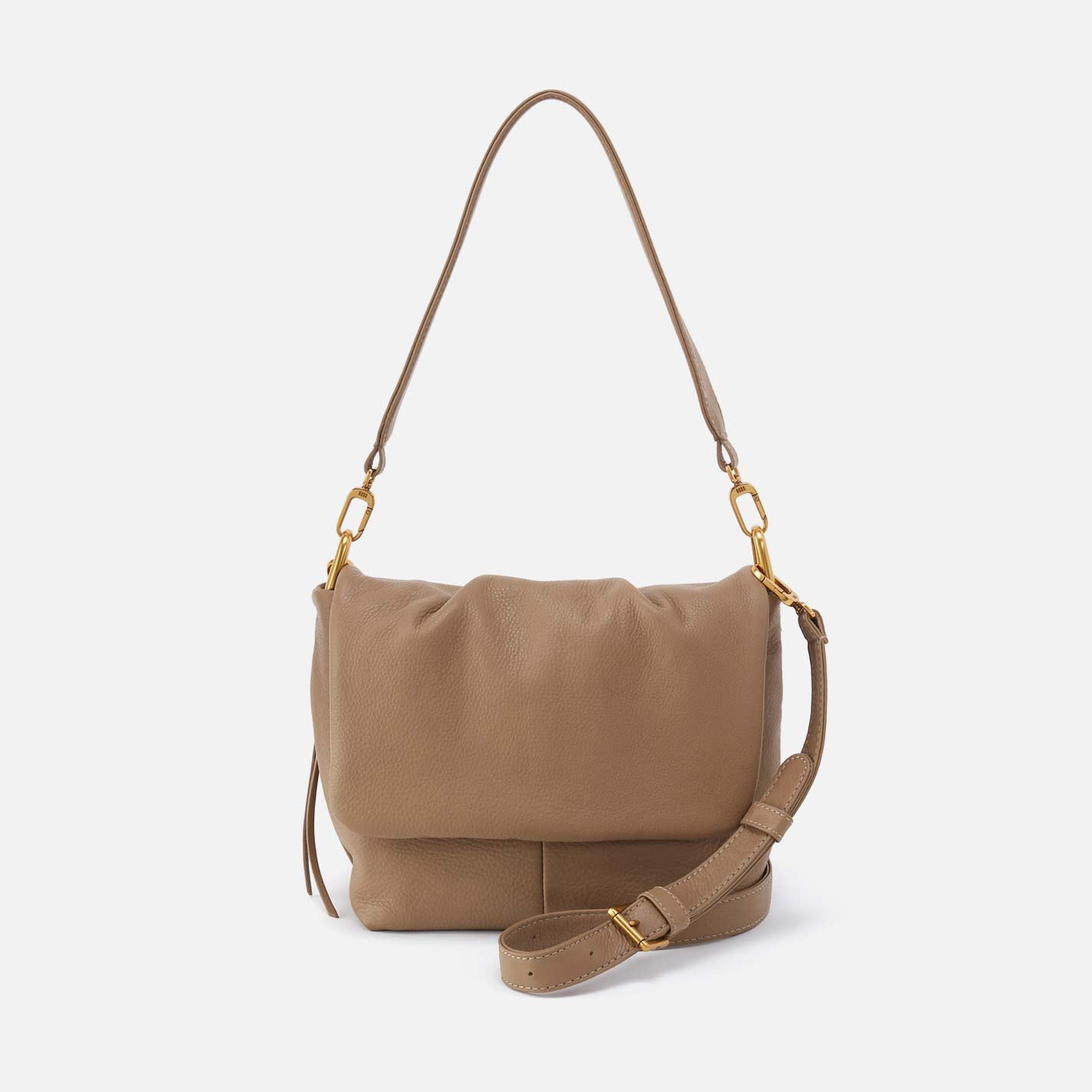 hobo Harley Convertible Shoulder Pebbled Leather| Cedar Sagebrush