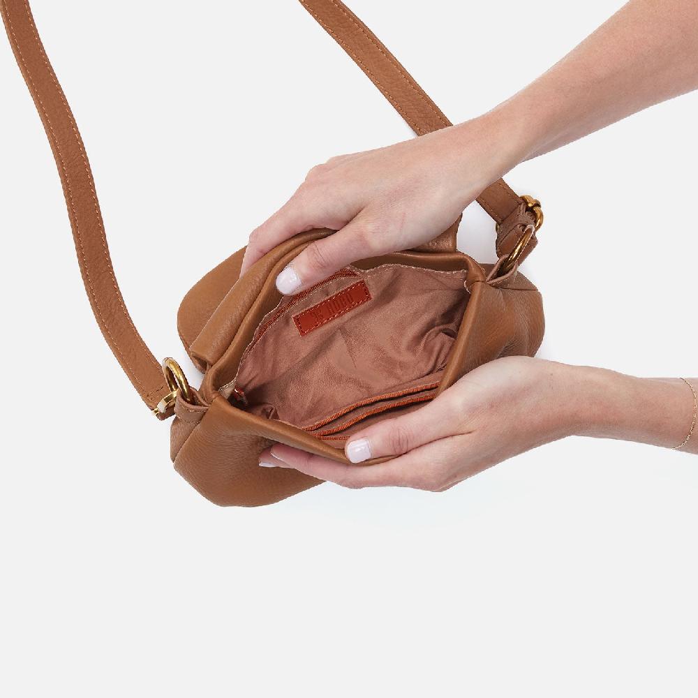Hobo Harley Crossbody Sling Pebbled Leather| Warm Honey