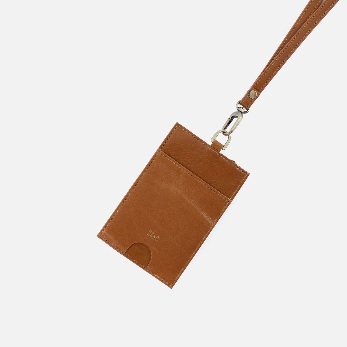 Hobo Around Town Lanyard Polished Leather| Truffle