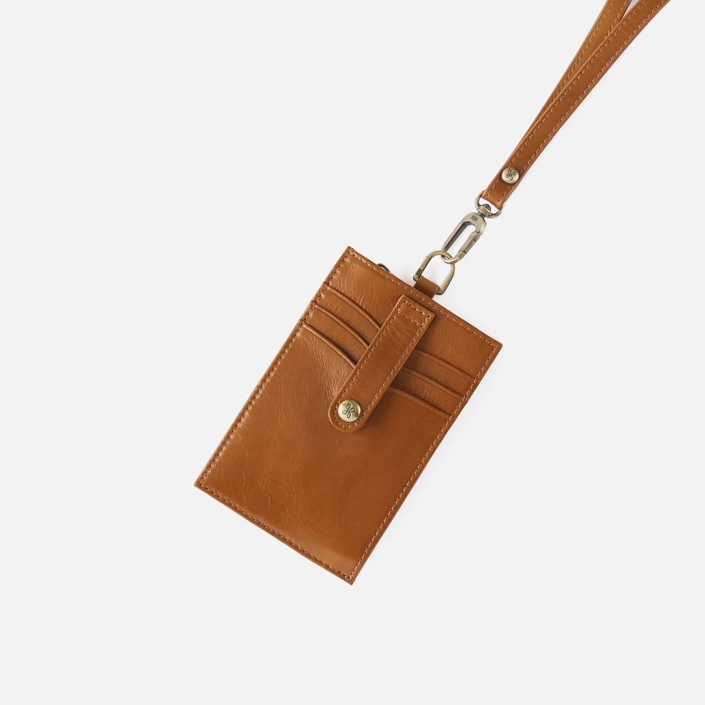 Hobo Around Town Lanyard Polished Leather| Truffle