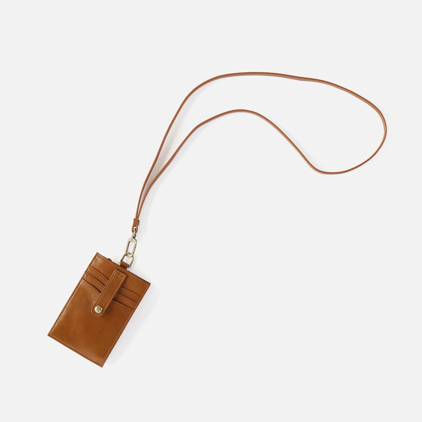 hobo Around Town Lanyard Polished Leather| Truffle