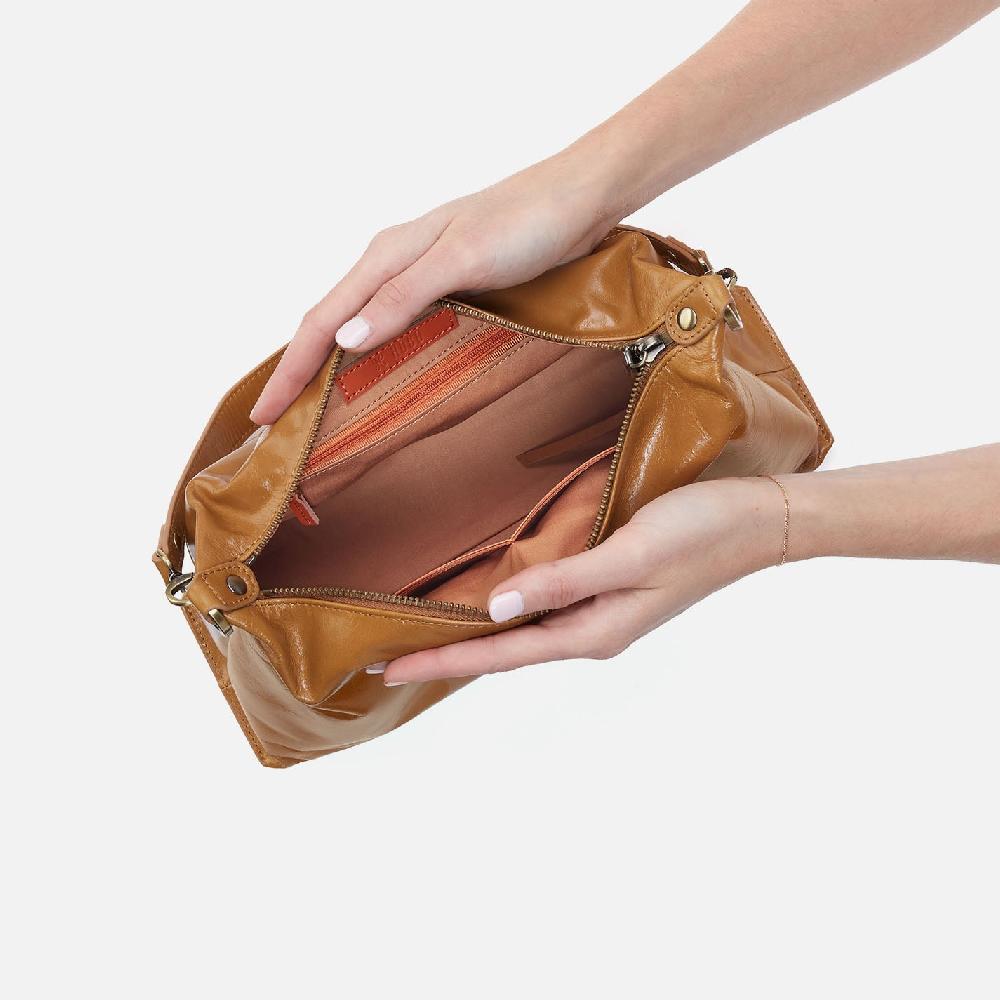 Hobo Avon Shoulder Bag Polished Leather| Natural