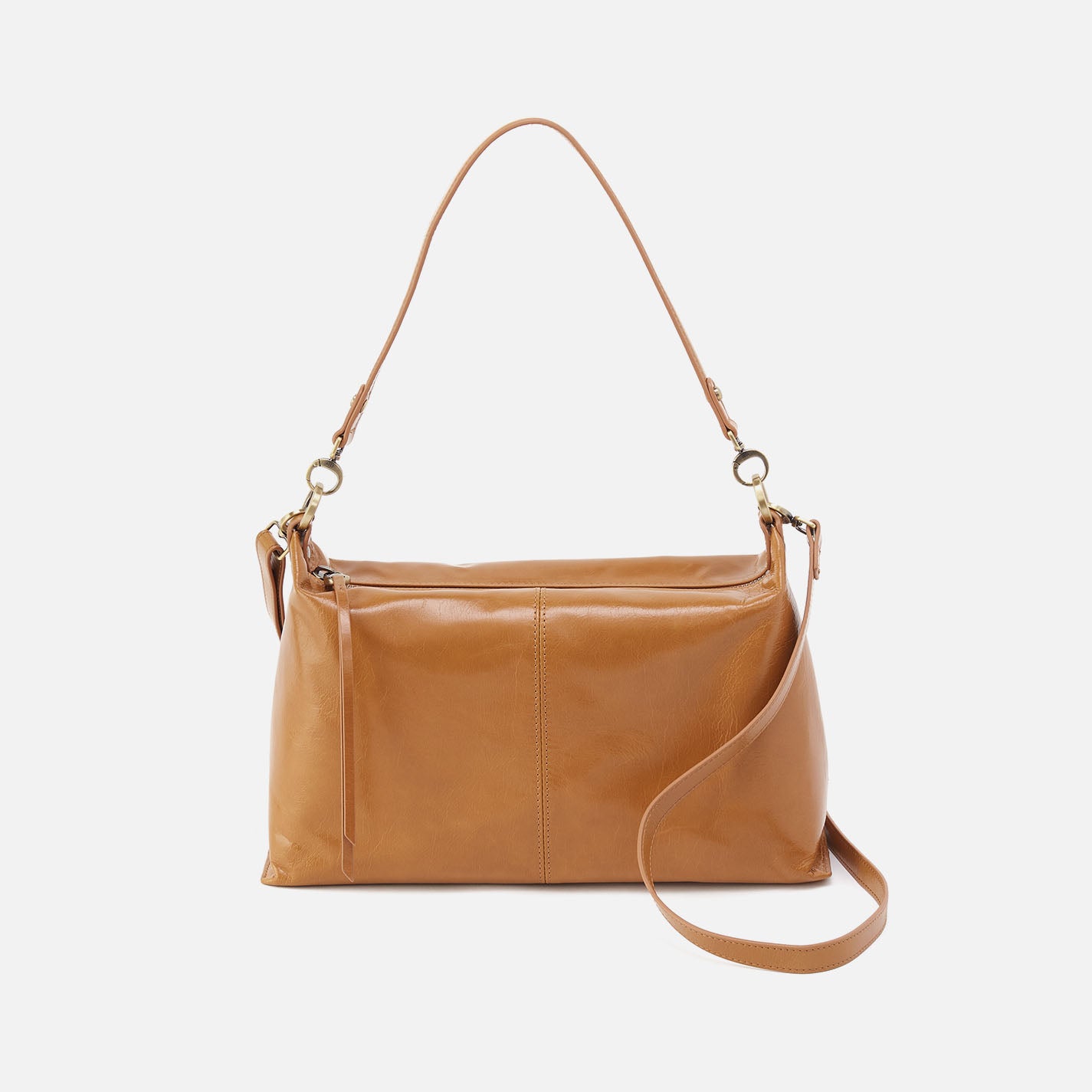 hobo Avon Shoulder Bag Polished Leather| Natural